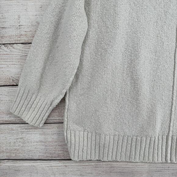 Free People Chunky Knit 3/4 Sleeve Pullover Sweater Womens S Off White Oversized - Picture 13 of 14